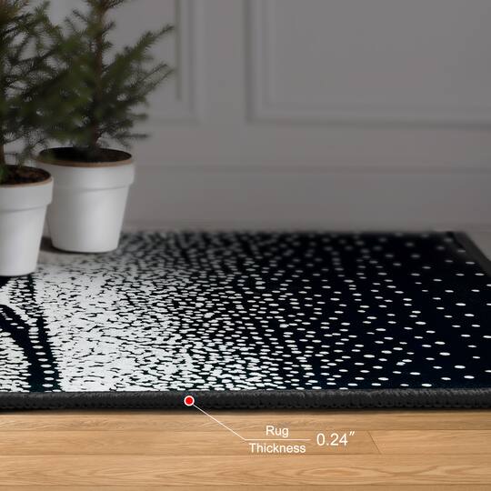 Empire Art Direct 5ft. x 7.5ft. Black Infinity Sands II B Tapis D'Art Washable Area Rug